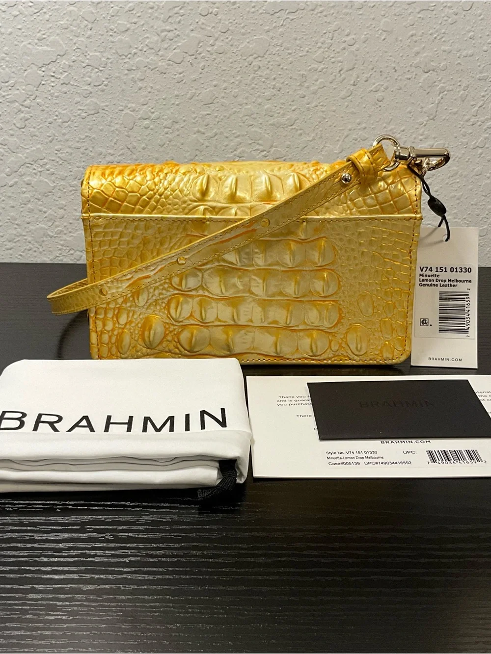 Brahmin Minuette LEMON DROP MELBOURNE Crossbody W/Eye